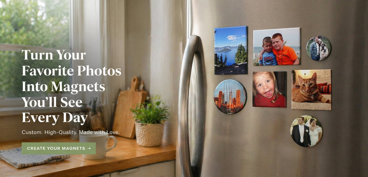 Turn Your Favorite Photos Into Magnets You’ll See Every Day. Custom. High-Quality. Made with Love.