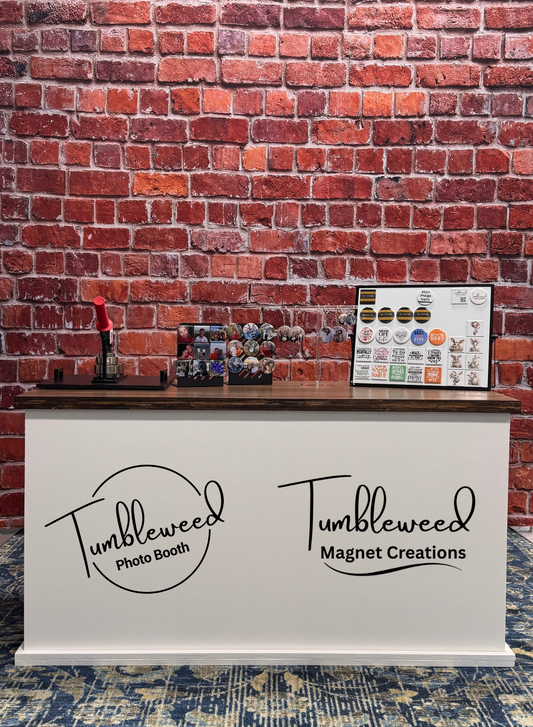 Tumbleweed Magnet Creations On-site Experience set up brings the interaction to life at any event. We can do on-site or virtual experiences.  